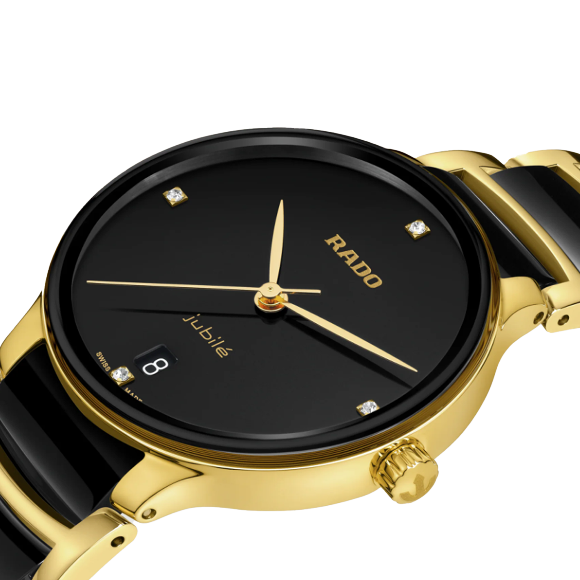 Rado Centrix Women's 35mm Ceramic & Yellow PVD Quartz Watch R30 039 712