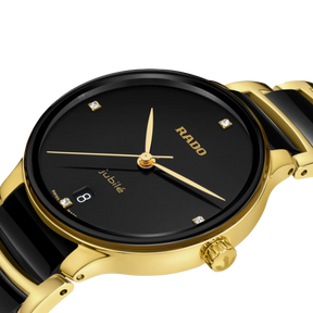 Rado Centrix Women's 35mm Ceramic & Yellow PVD Quartz Watch R30 039 712