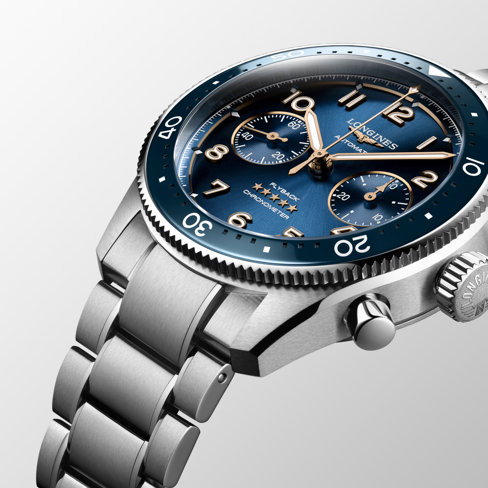 Longines Spirit Flyback Automatic Chronograph Men's 42mm Watch L3.821.4.93.6