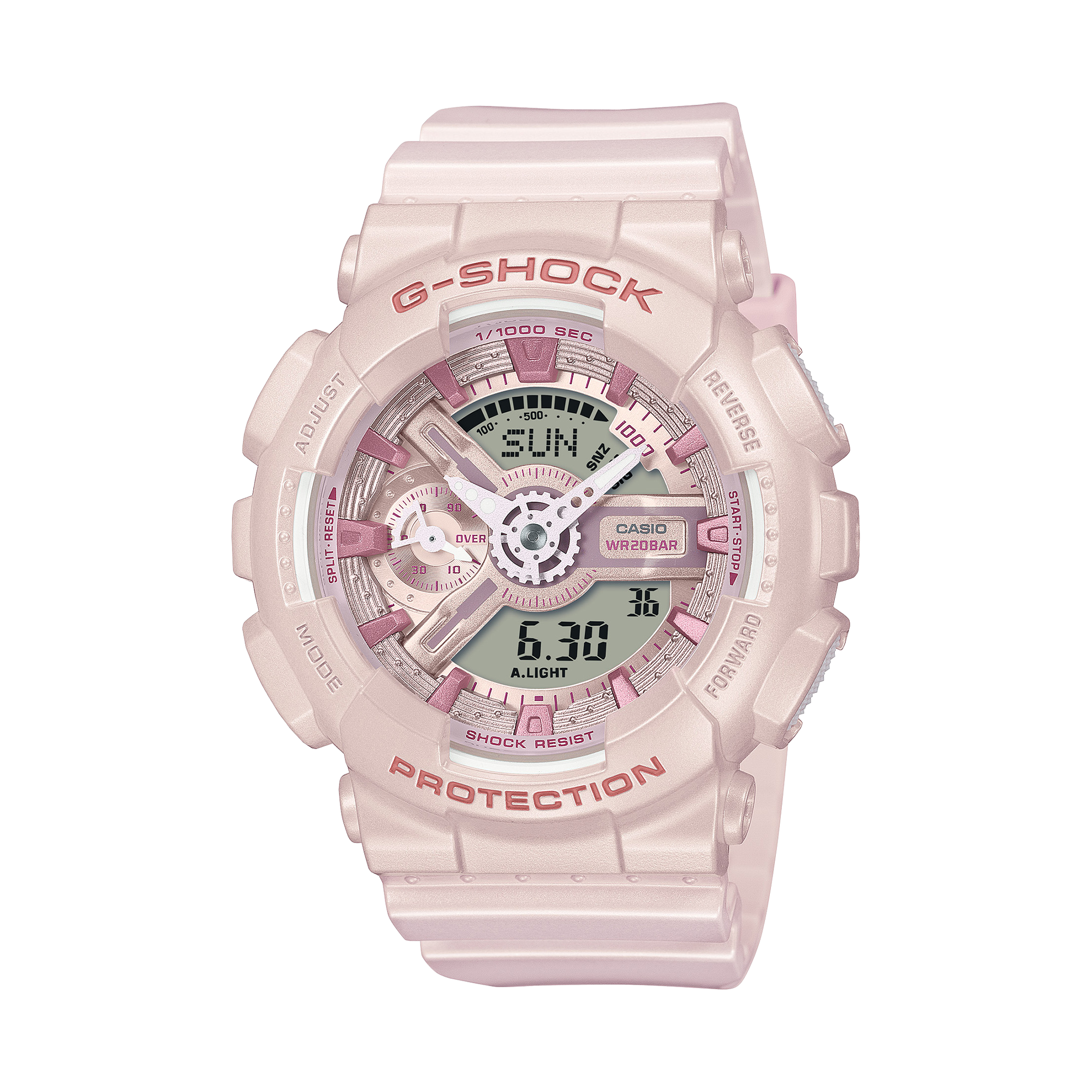 Casio G-SHOCK Resin Analogue Digital Watch GMAS110ST-4