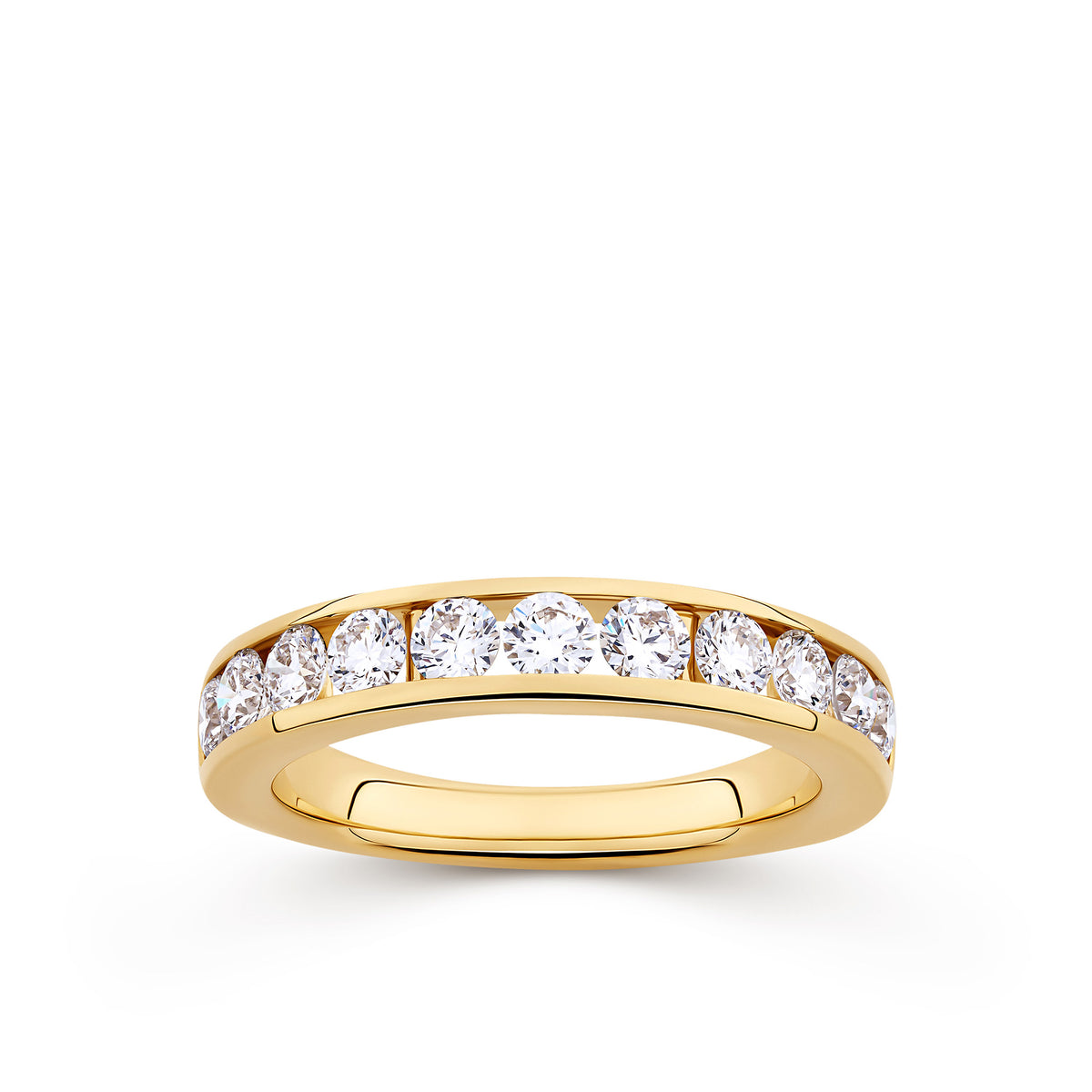 Everlasting 1.01ct TW Lab-Grown Diamond Channel Set Wedding Band in 18ct Yellow Gold