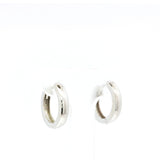 Huggie Hoop Earrings in 9ct White Gold
