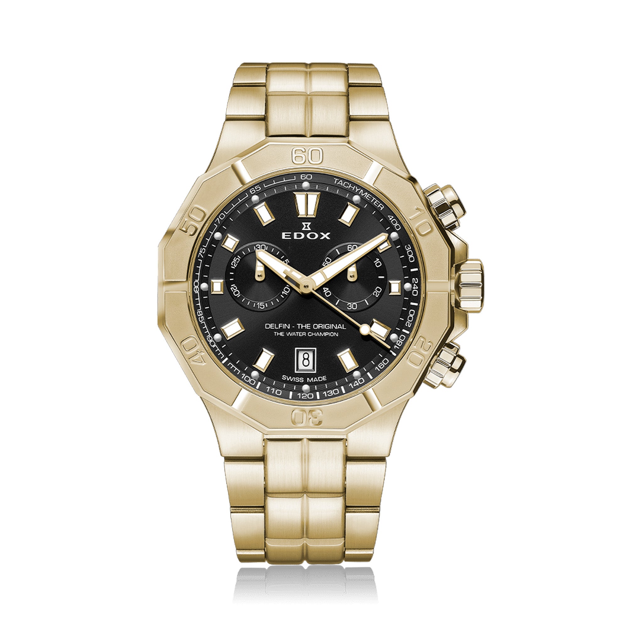 Edox Delfin Quartz Chronograph Men's 43mm Watch 1011337JMNID