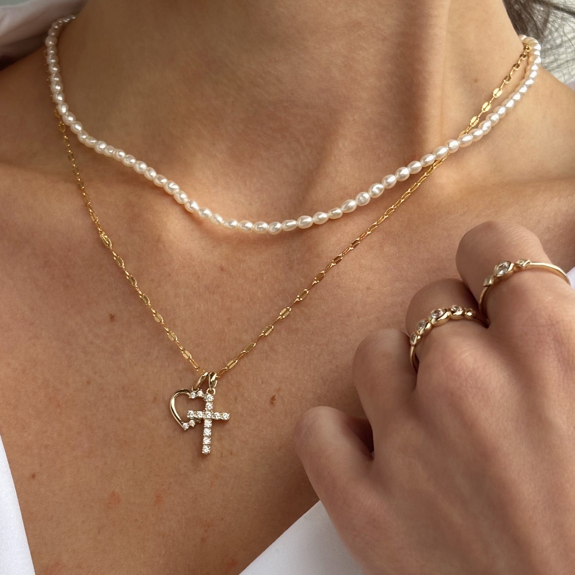 Rice Freshwater Pearl Strand in Sterling Silver