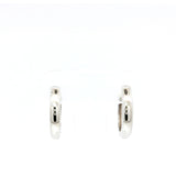 Huggie Hoop Earrings in 9ct White Gold