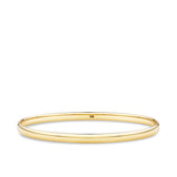 Solid Oval Bangle in 9ct Yellow Gold