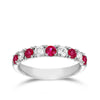 Ruby and Diamond Ring in 18ct White Gold