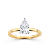 Everlasting 1.25ct TW Pear Lab-Grown Diamond Solitaire Engagement Ring in 18ct Yellow and White Gold