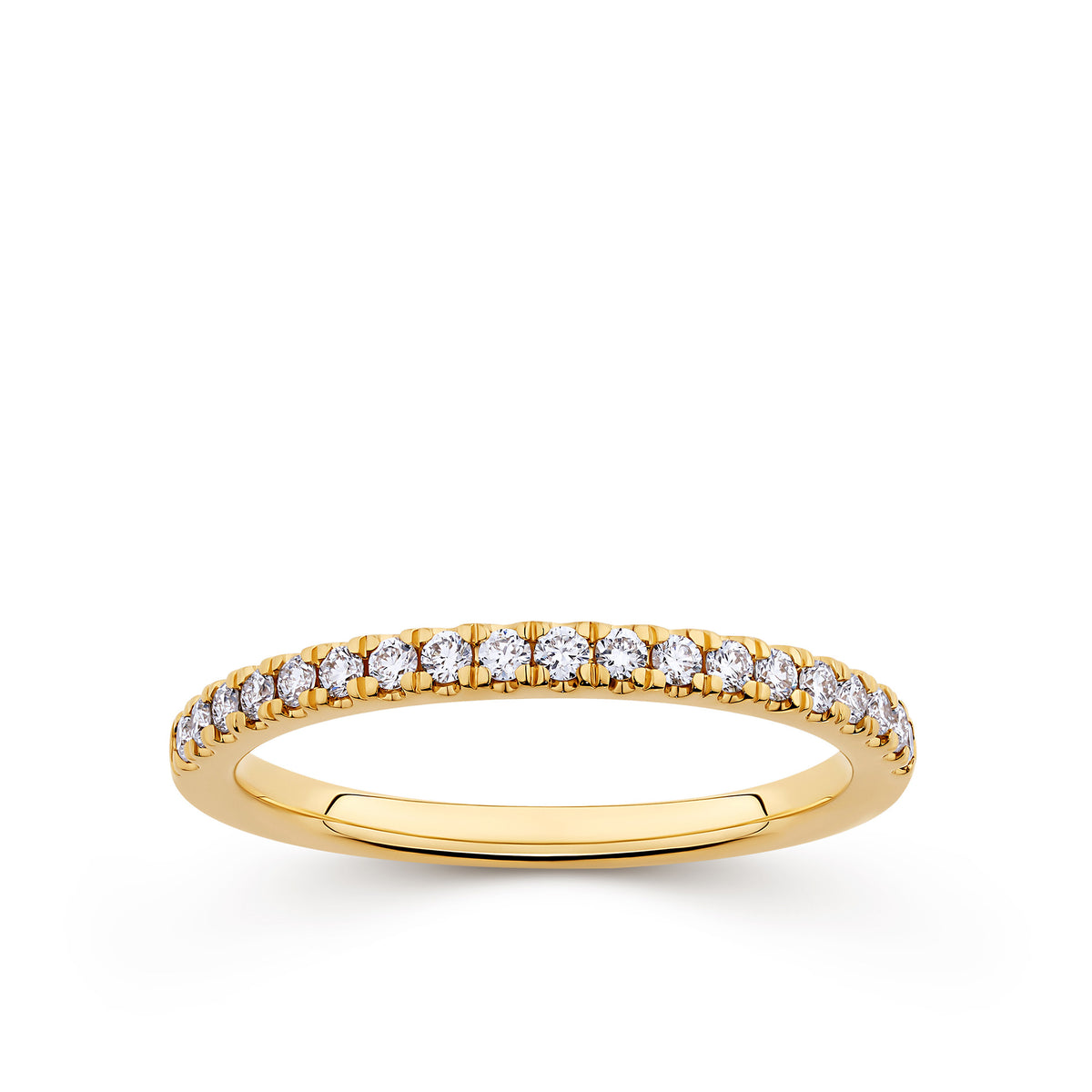 Everlasting 0.25ct TW Lab-Grown Diamond Channel Set Wedding Band in 18ct Yellow Gold