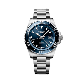 Longines Hydro Conquest Men's 43mm Automatic GMT Watch L3.890.4.96.6