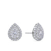 Everlasting 1.00ct TW Pear Lab-Grown Diamond Double Halo Earrings in 9ct White Gold