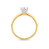 0.50ct TW Round Brilliant Cut Solitaire Ring in 18ct Yellow and White Gold
