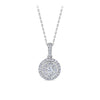 Everlasting 0.50ct TW Round Brilliant Lab-Grown Diamond Double Halo Pendant in 9ct White Gold