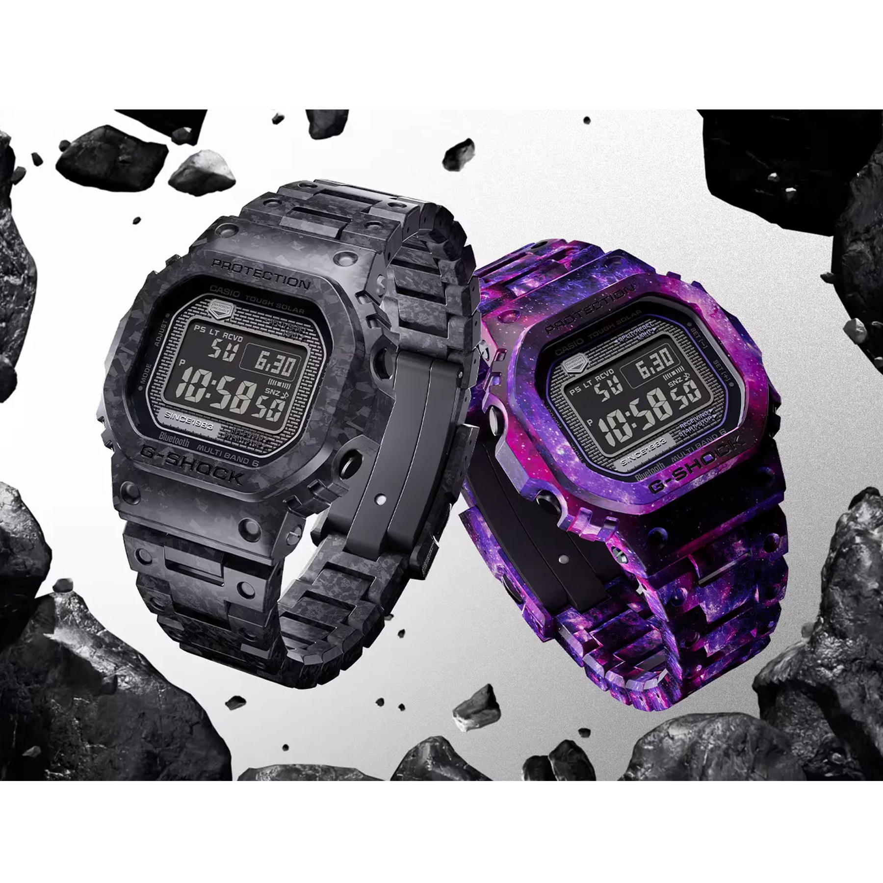 Casio G-SHOCK Men's 40th Anniversary Carbon Edition Solar Watch GCWB5000UN-6D