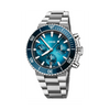 Oris Aquis Men's 43.50mm Stainless Steel Automatic Chronograph Watch 771 7793 4155MB