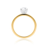 Everlasting 1.25ct TW Pear Lab-Grown Diamond Solitaire Engagement Ring in 18ct Yellow and White Gold