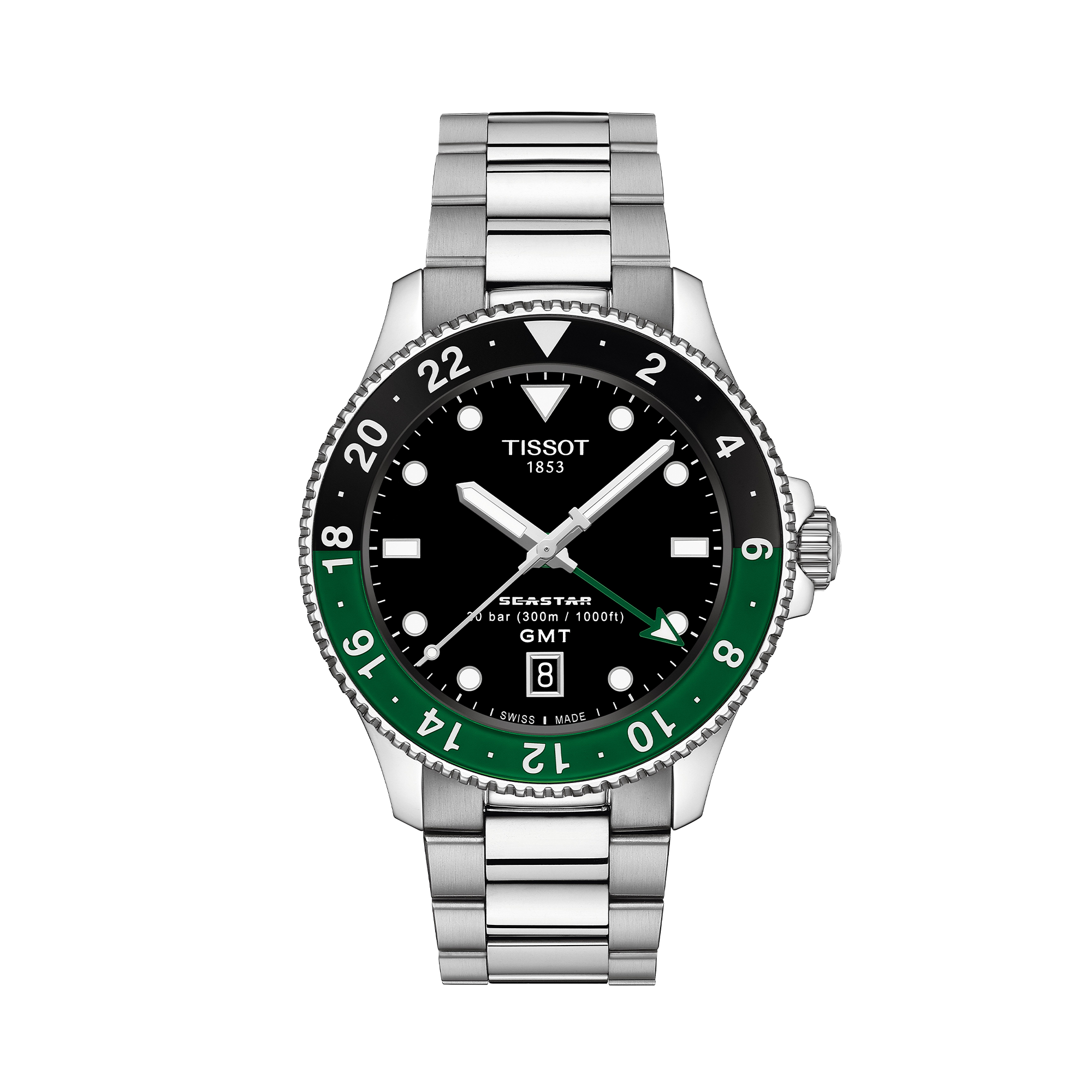 Tissot Seastar Men's 40mm Stainless Steel Quartz GMT Watch T120.852.11.051.00