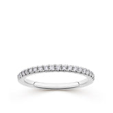 Everlasting 0.25ct TW Lab-Grown Diamond Pave Set Wedding Band in 18ct White Gold