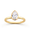 Everlasting 1.25ct TW Pear Lab-Grown Diamond Bezel Set Engagement Ring in 18ct Yellow Gold