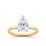 Everlasting 2.00ct TW Pear Lab-Grown Diamond Solitaire Engagement Ring in 18ct Yellow and White Gold