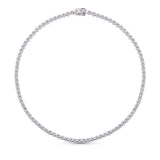 8.00ct TW Lab-Grown Diamond Tennis Necklace in 18ct White Gold