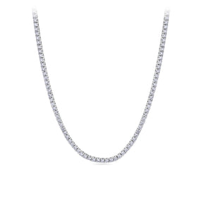 12.00ct TW Lab Grown Diamond Tennis Necklace in 18ct White Gold