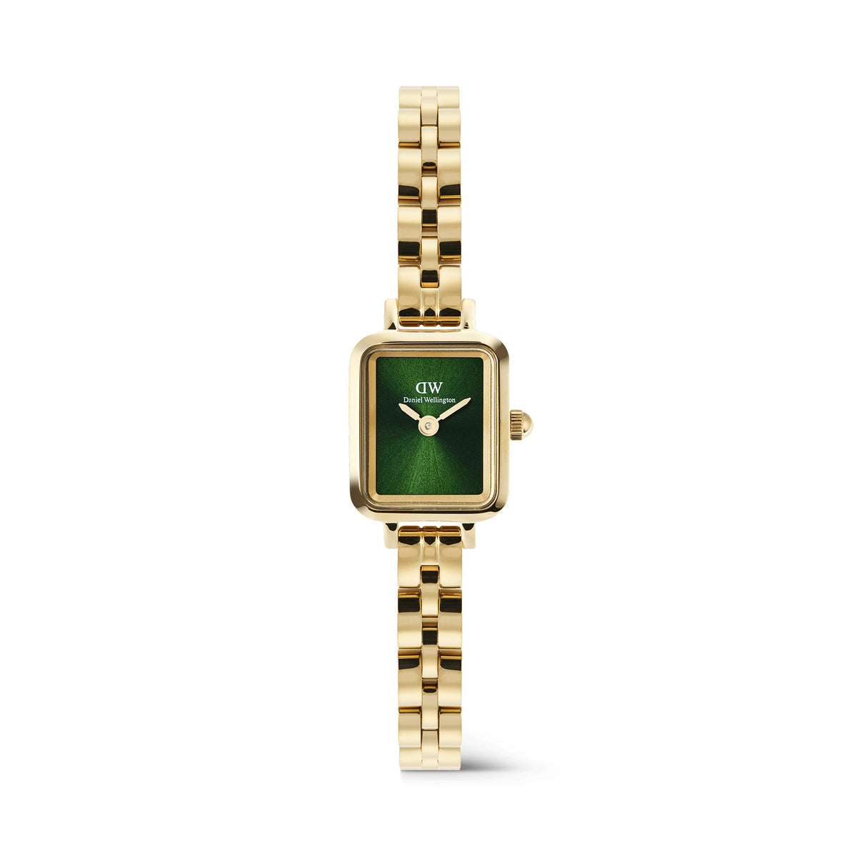 Daniel Wellington Quadro Mini Arch 3-link Emerald Sunray Gold