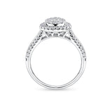 Everlasting 1.00ct TW Pear Lab-Grown Diamond Double Halo Engagement Ring in 9ct White Gold
