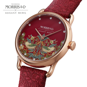 August Berg x Morris & Co Petite Strawberry Thief Quartz Women's 26mm Watch M1ST0926A17LRDE
