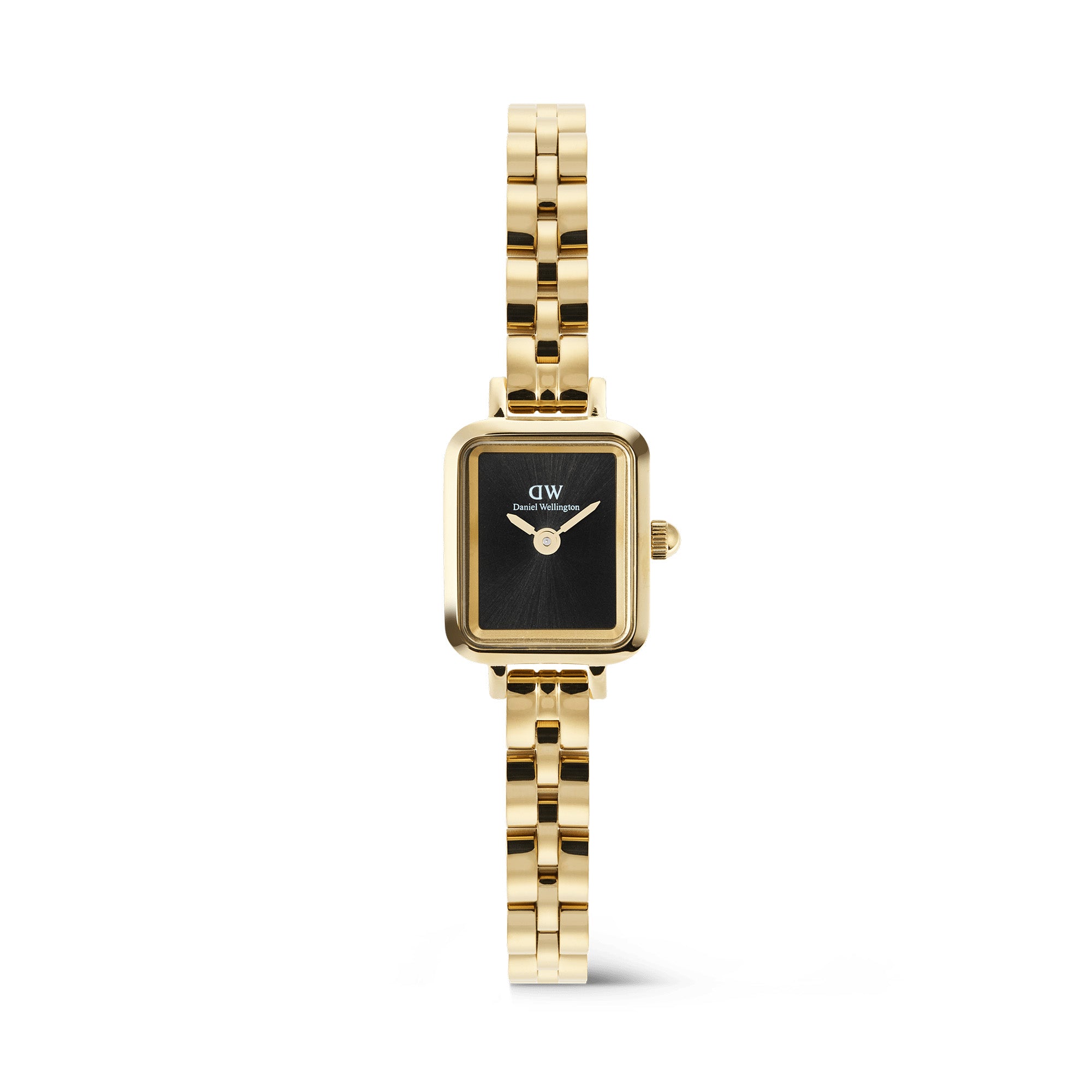 Daniel Wellington Quadro Mini Arch 3-link Onyx Sunray Gold
