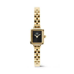 Daniel Wellington Quadro Mini Arch 3-link Onyx Sunray Gold