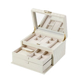 WOLF Lauren Medium Jewellery Box Ivory 349752
