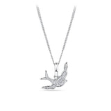 Bluebird of Happiness Diamond Pendant in 9ct White Gold