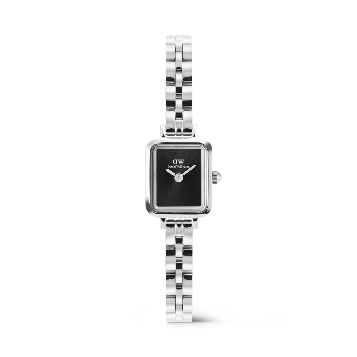 Daniel Wellington Quadro Mini Arch 3-link Onyx Sunray Silver