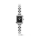 Daniel Wellington Quadro Mini Arch 3-link Onyx Sunray Silver