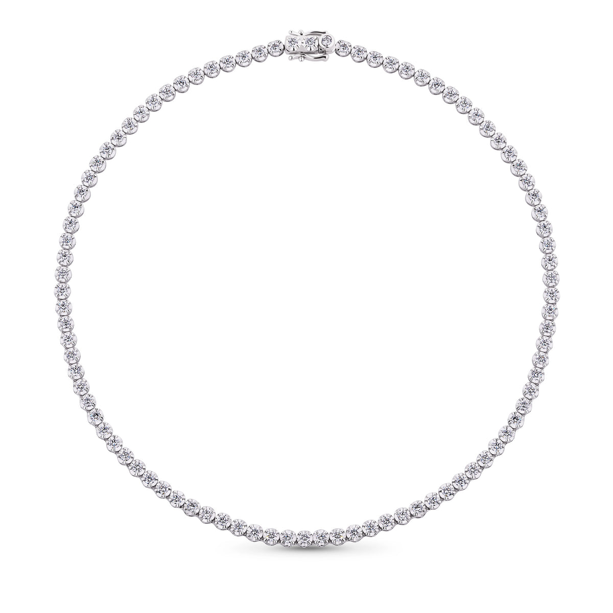 8.00ct TW Lab Grown Diamond Tennis Necklace in 18ct White Gold