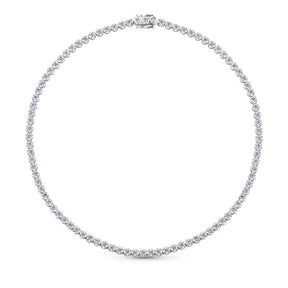 8.00ct TW Lab Grown Diamond Tennis Necklace in 18ct White Gold