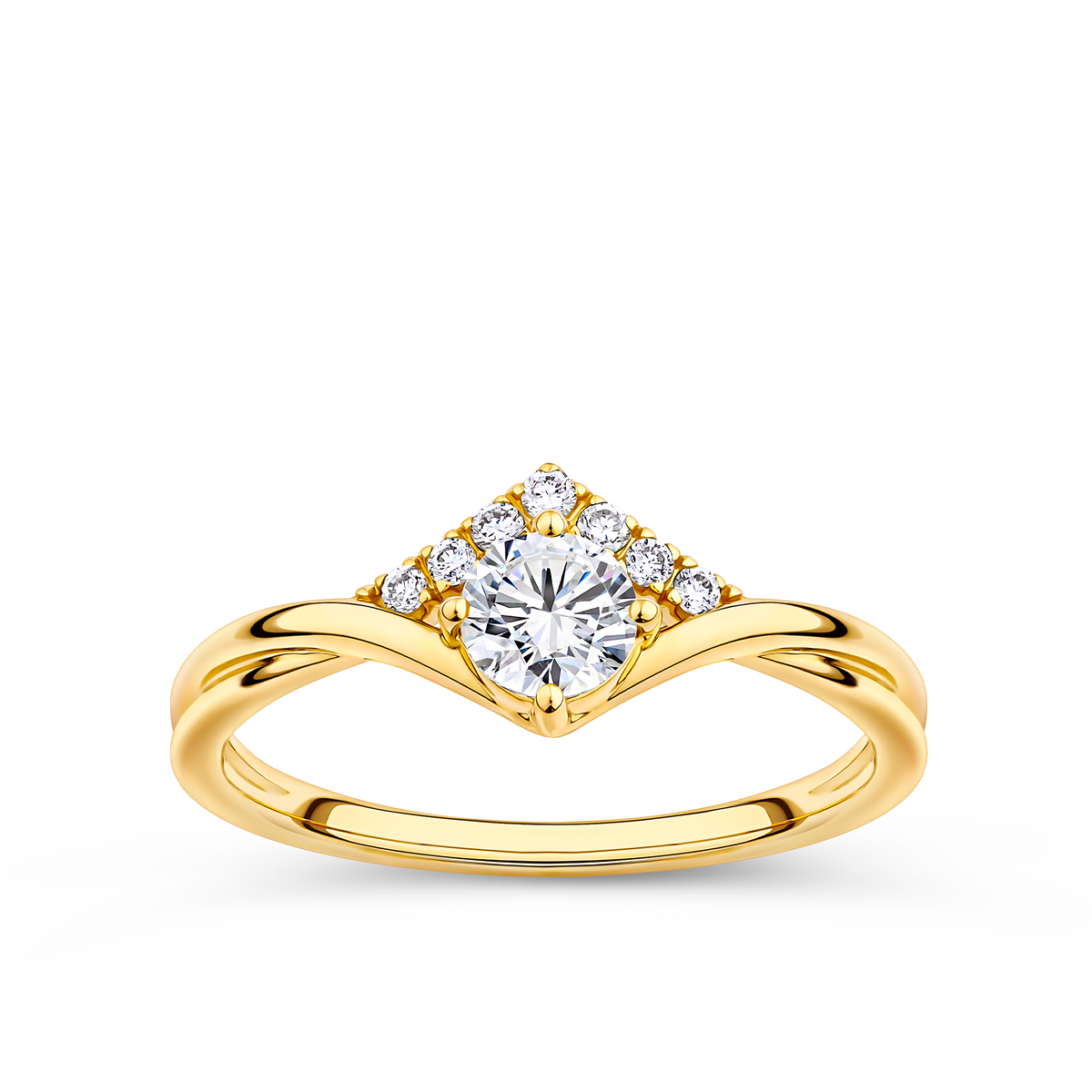 Everlasting Promise 0.50ct TW Lab Grown Diamond Round Brilliant Ring Set in 9ct Yellow Gold