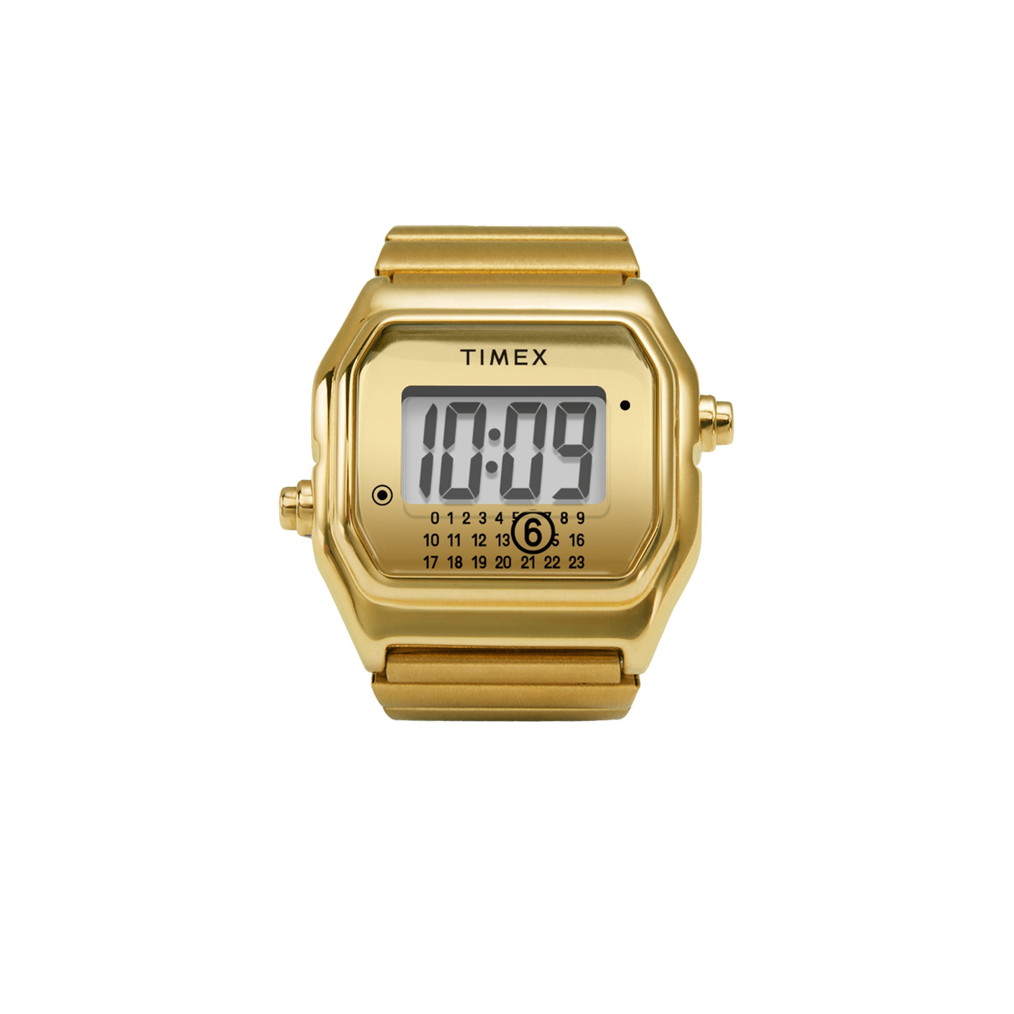 Gold Timex digital ring watch 