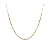 1.00ct TW Lab-Grown Half Diamond Tennis Necklace in 9ct Yellow Gold
