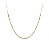 1.00ct TW Lab-Grown Half Diamond Tennis Necklace in 9ct Yellow Gold