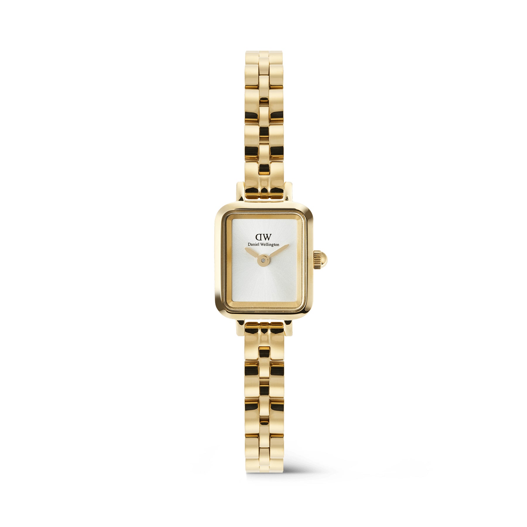 Daniel Wellington Quadro Mini Arch 3-link White Sunray Gold