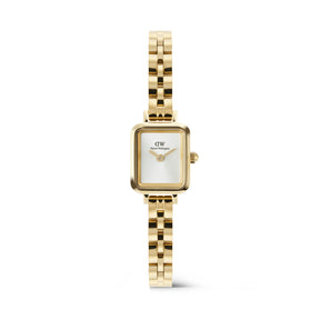 Daniel Wellington Quadro Mini Arch 3-link White Sunray Gold