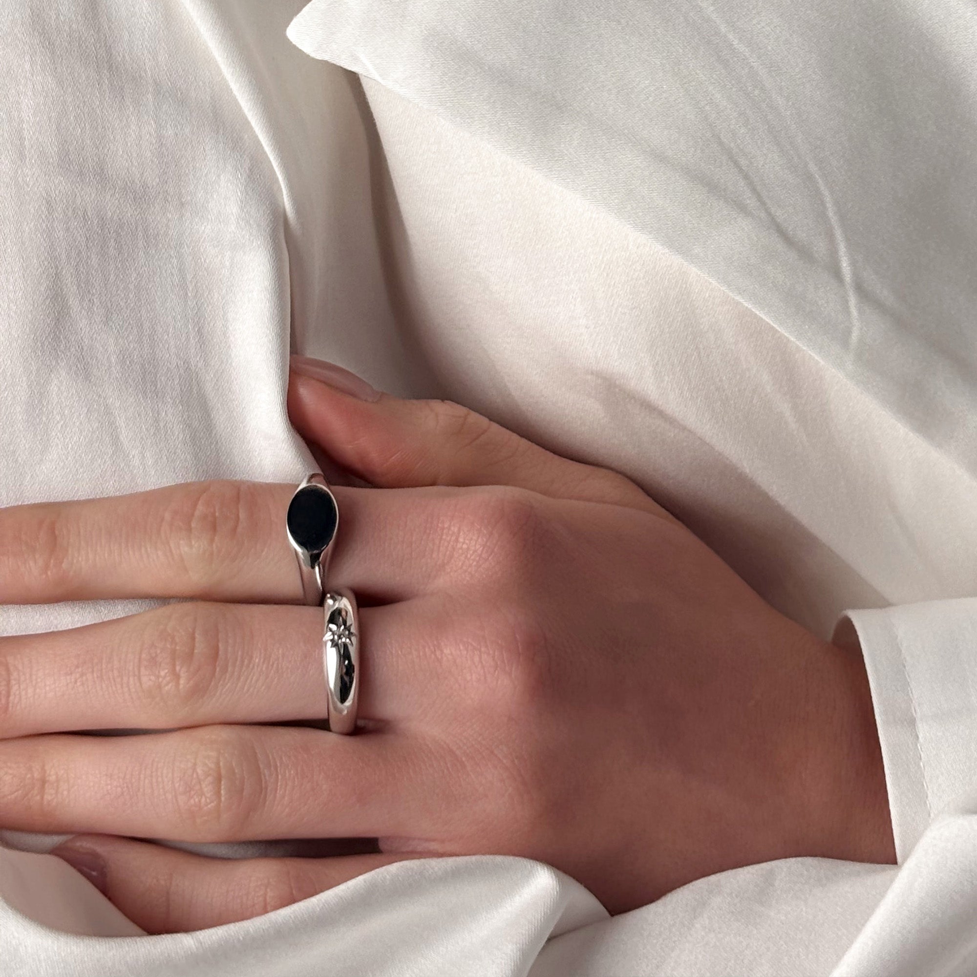 Cubic Zirconia Starset Dome Ring in Sterling Silver