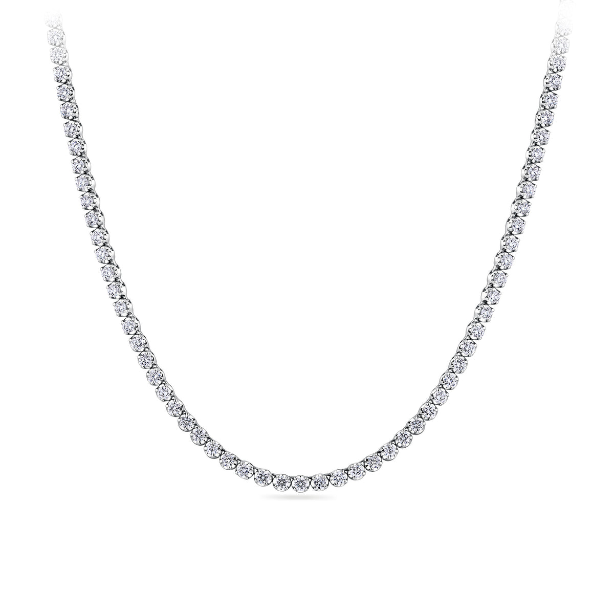 6.00ct TW Lab Grown Diamond Tennis Necklace in 18ct White Gold