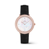 Daniel Wellington Crystalline Bezel Black Croc Rose Gold Watch