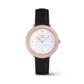 Daniel Wellington Crystalline Bezel Black Croc Rose Gold Watch