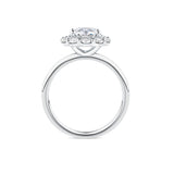 Everlasting 2.10ct TW Round Brilliant Lab-Grown Diamond Floral Halo Engagement Ring in 18ct White Gold