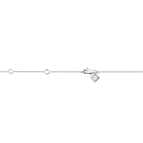 0.10ct TW Diamond Solitaire Pendant with Chain in 9ct White Gold