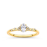 Everlasting Promise 0.33ct TW Oval Lab-Grown Diamond Ring in 9ct Yellow Gold
